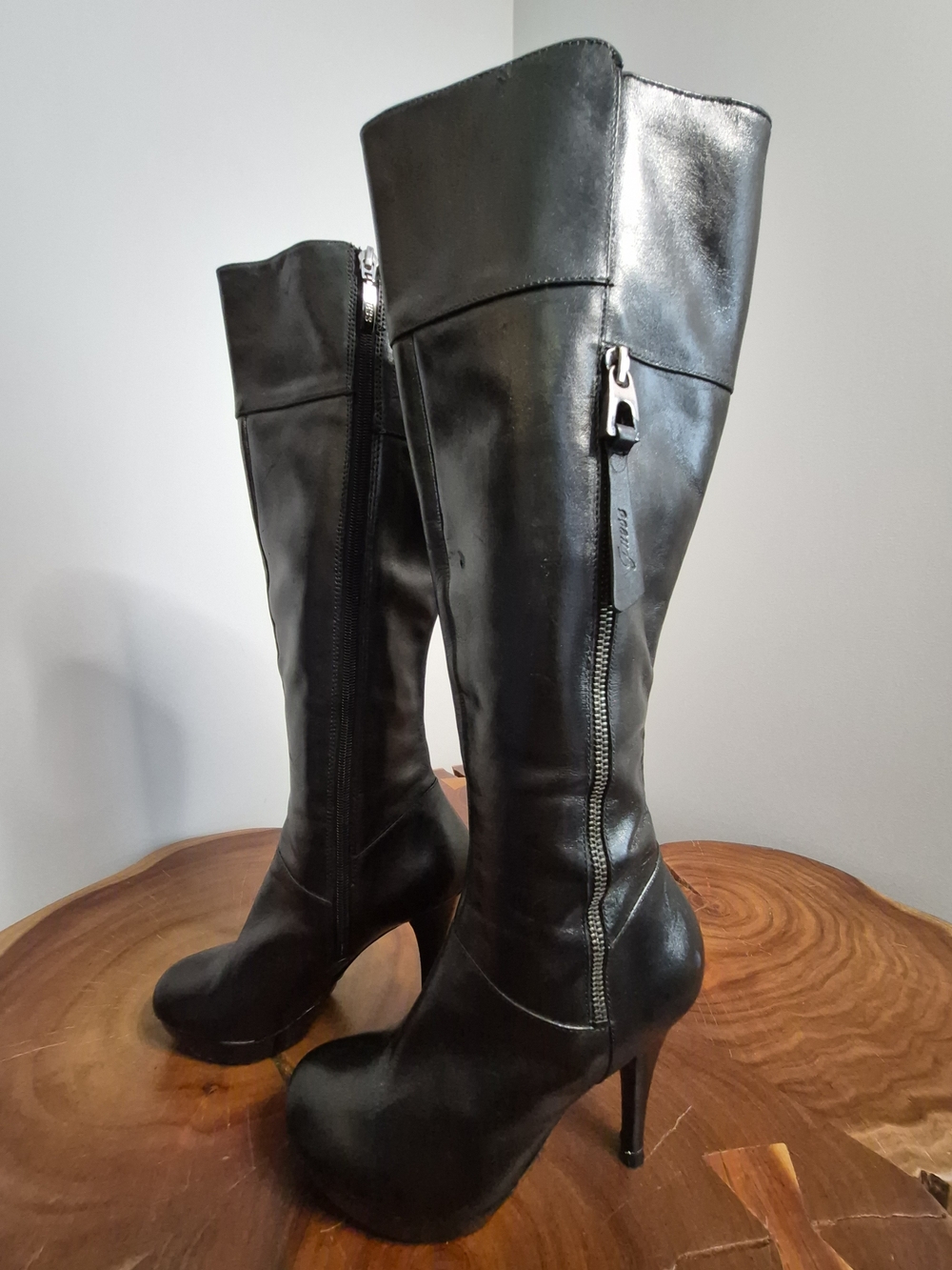 Guess Black Women's Teddie Platform Over-the-Knee Stiletto Boots - Picture 4 of 15